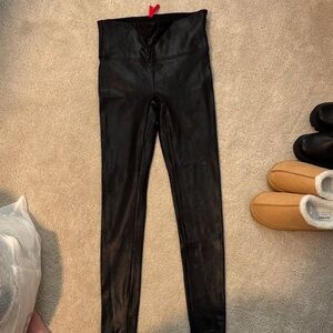 SPANX Black Leggings with Red Tag